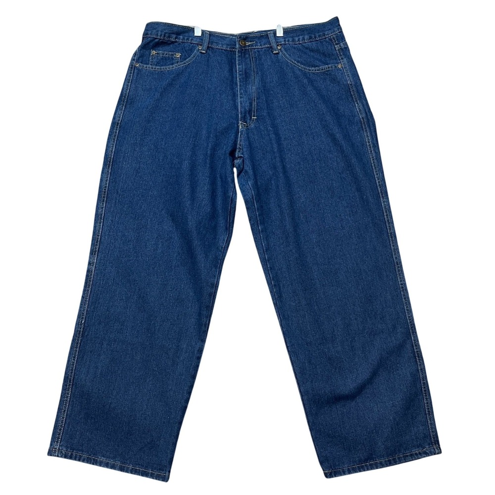 Stanley Jeans Mens 40x32 Medium Wash 5-Pocket Straight Leg Utility Denim EUC